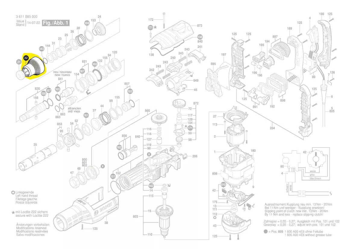 Manchon porte-outil réf. 1 610 591 051